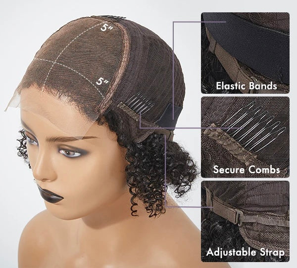 Black Bone Straight 5x5 HD Frontal Closure Wig