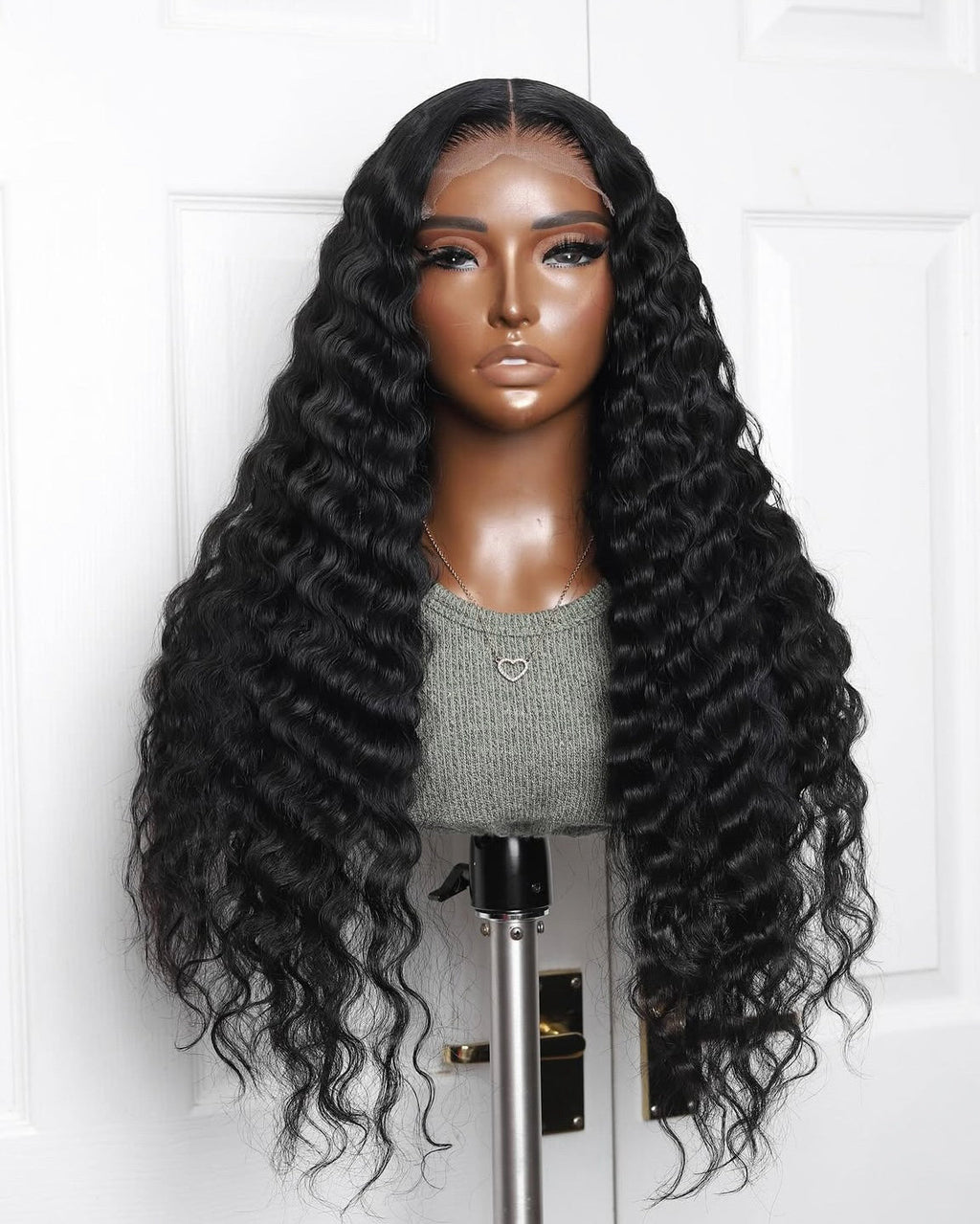 Black Deep Wave 13x4 HD Frontal Closure Wig