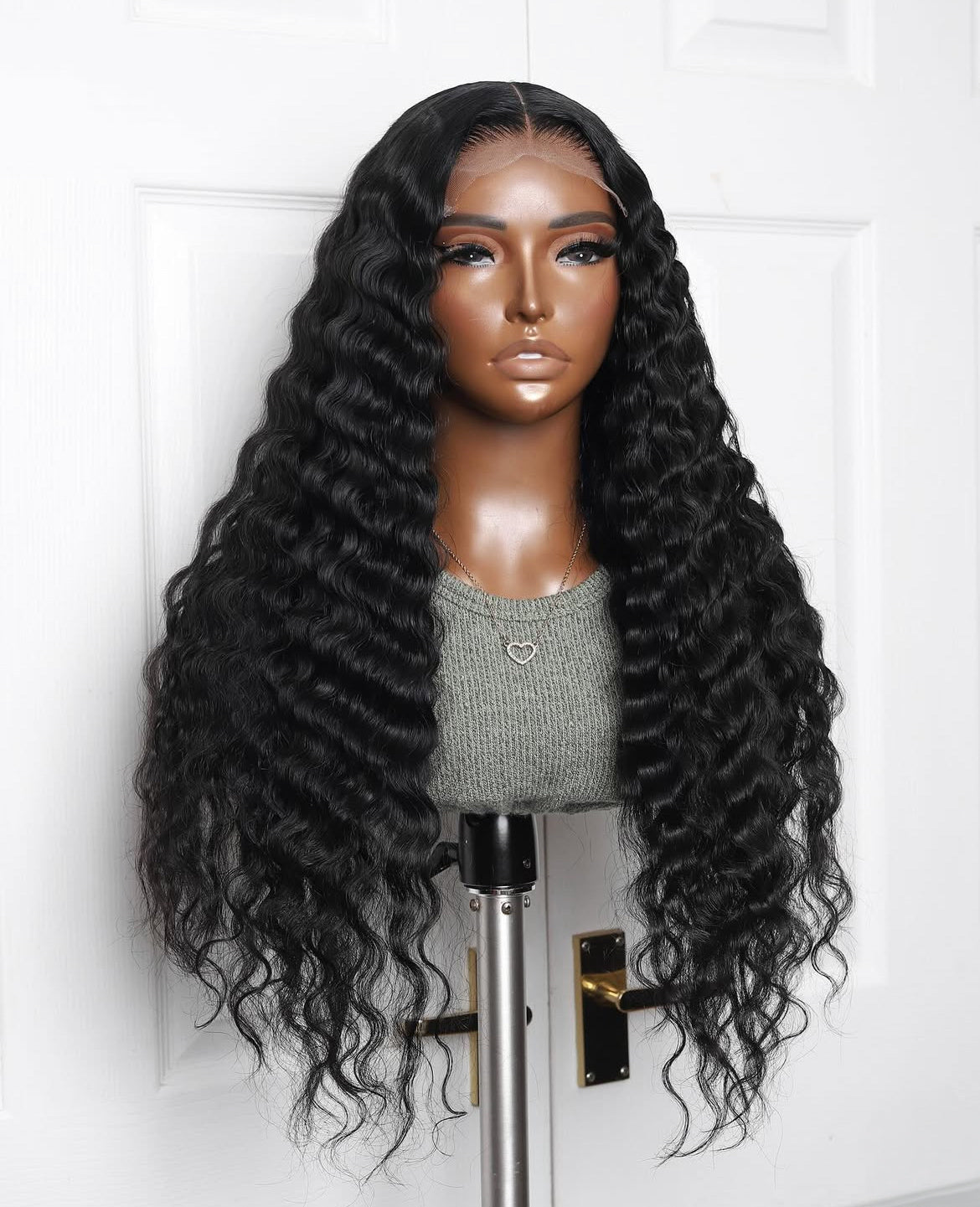 Black Deep Wave 13x4 HD Frontal Closure Wig