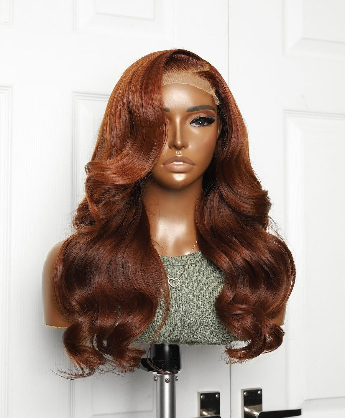 Auburn Bone Straight 13x4 HD Frontal Closure Wig