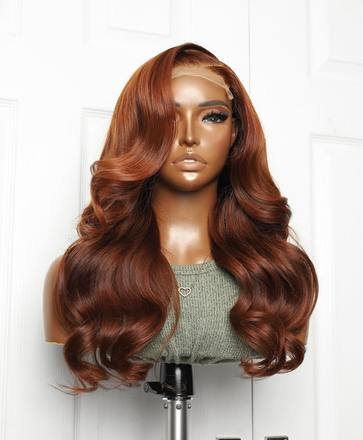 Auburn Bone Straight 13x4 HD Frontal Closure Wig