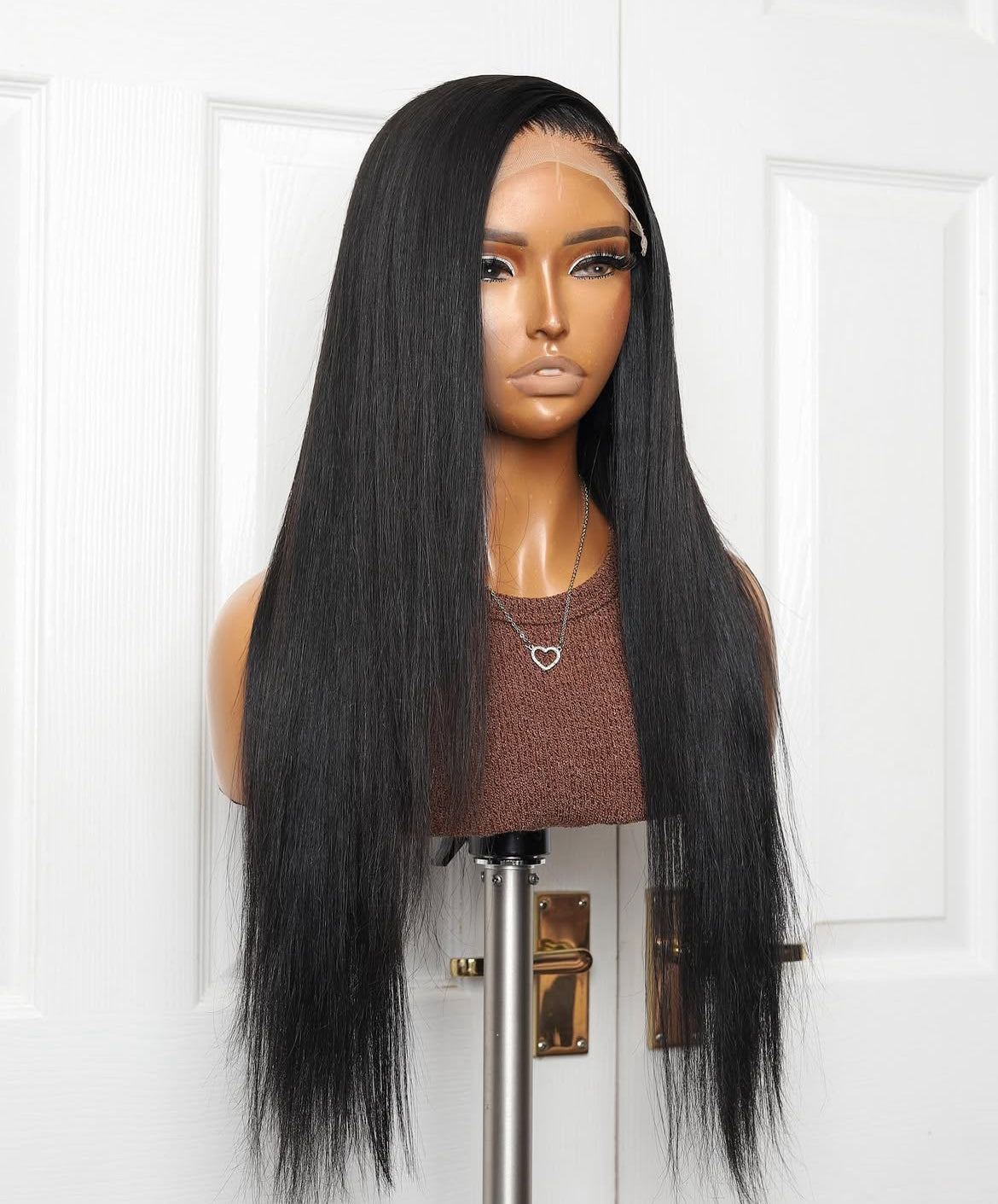 Black Bone Straight 5x5 HD Frontal Closure Wig