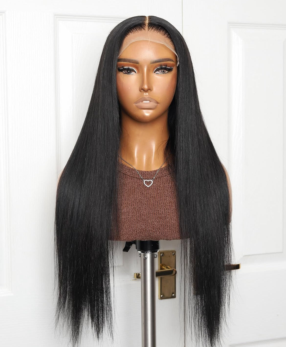 Black Bone Straight 5x5 HD Frontal Closure Wig