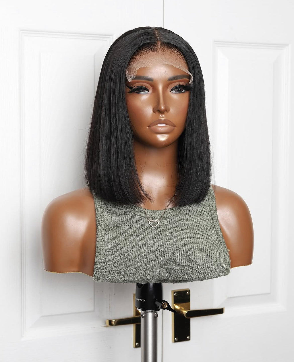 Black Bone Straight Bob 5x5 HD Frontal Closure Wig