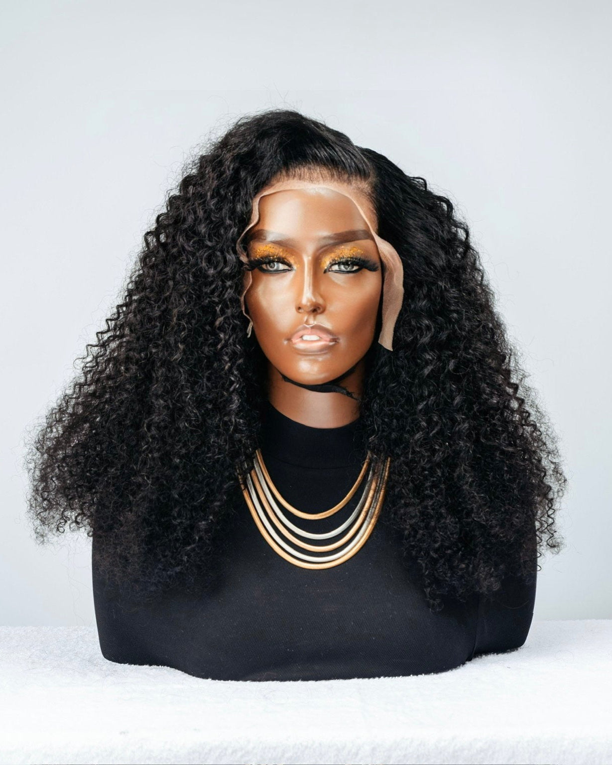 Black Jerry Curly 13x4 HD Closure Wig